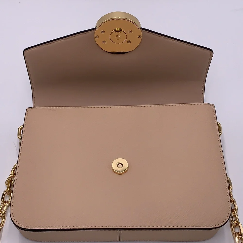 MICHAEL KORS CARMEN MEDIUM CONVERTIBLE SHOULDER BAG BUFF COLOR